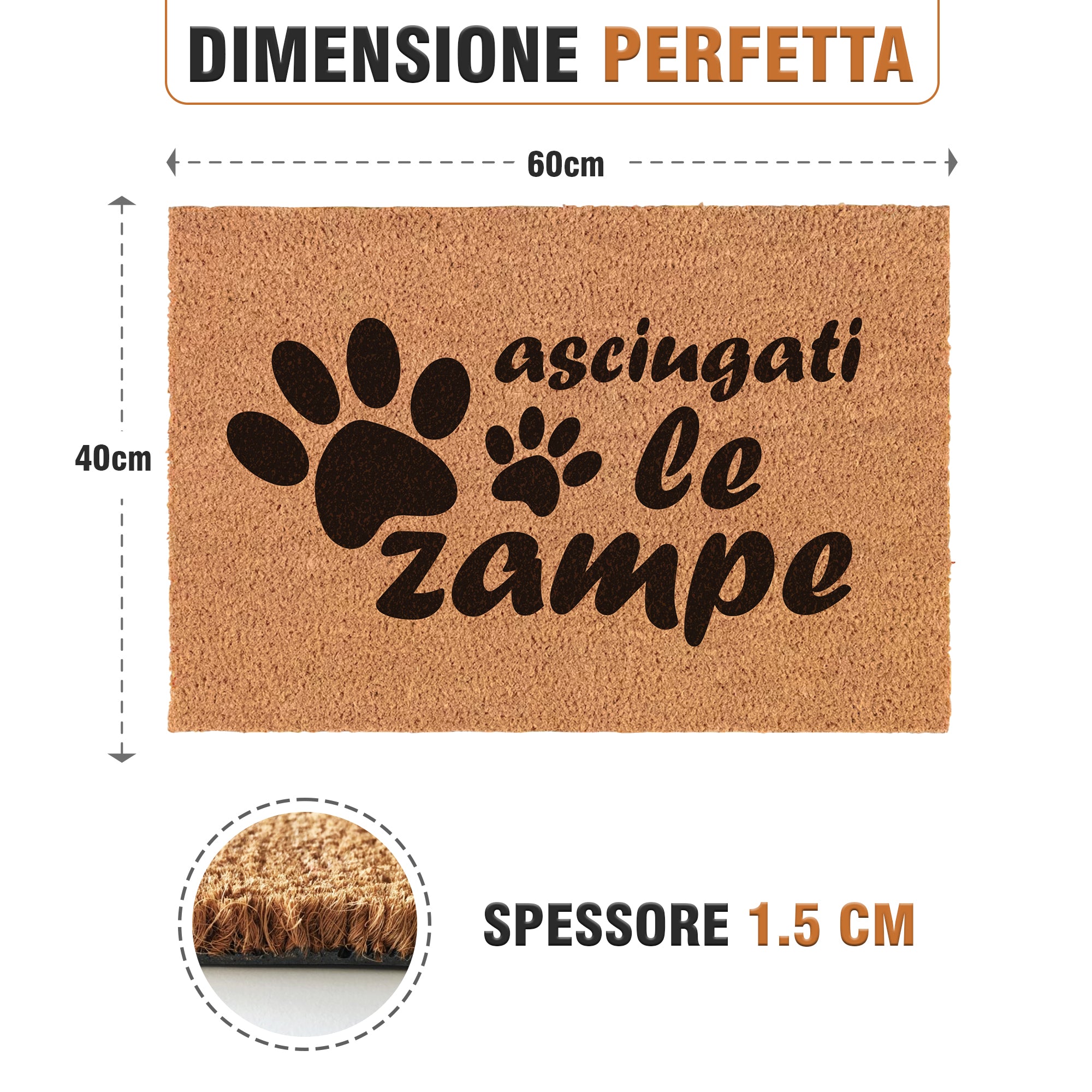 Zerbino Con Cane, Asciugati le Zample 40x60cm