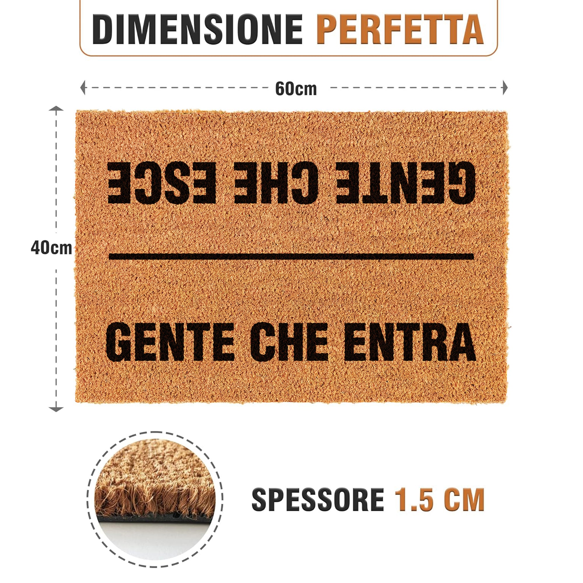 Zerbino Divertente - Gente Che Entra Gente Che Esce 40x60cm