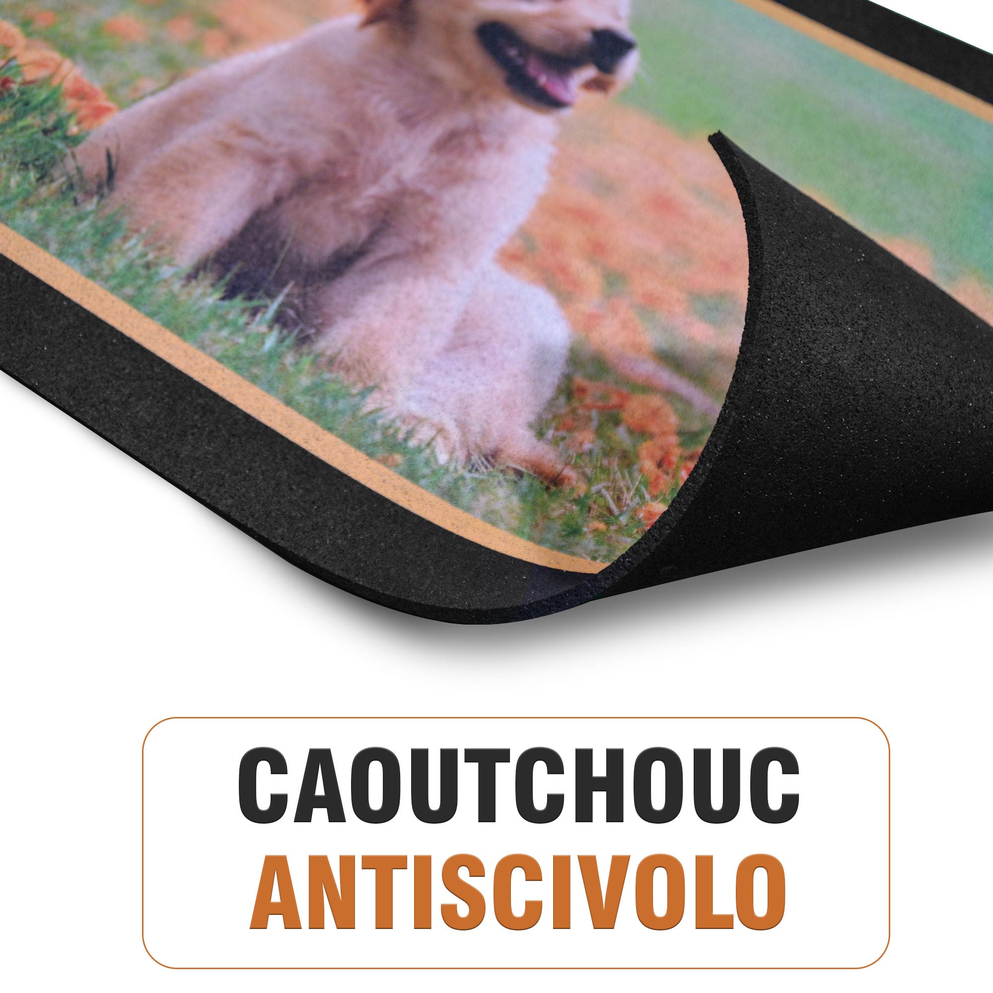 Zerbino personalizzato In Gomma 100% Riciclata - Con testo, B2B perfetto per ristoranti, uffici, negozi, fibra di cocco