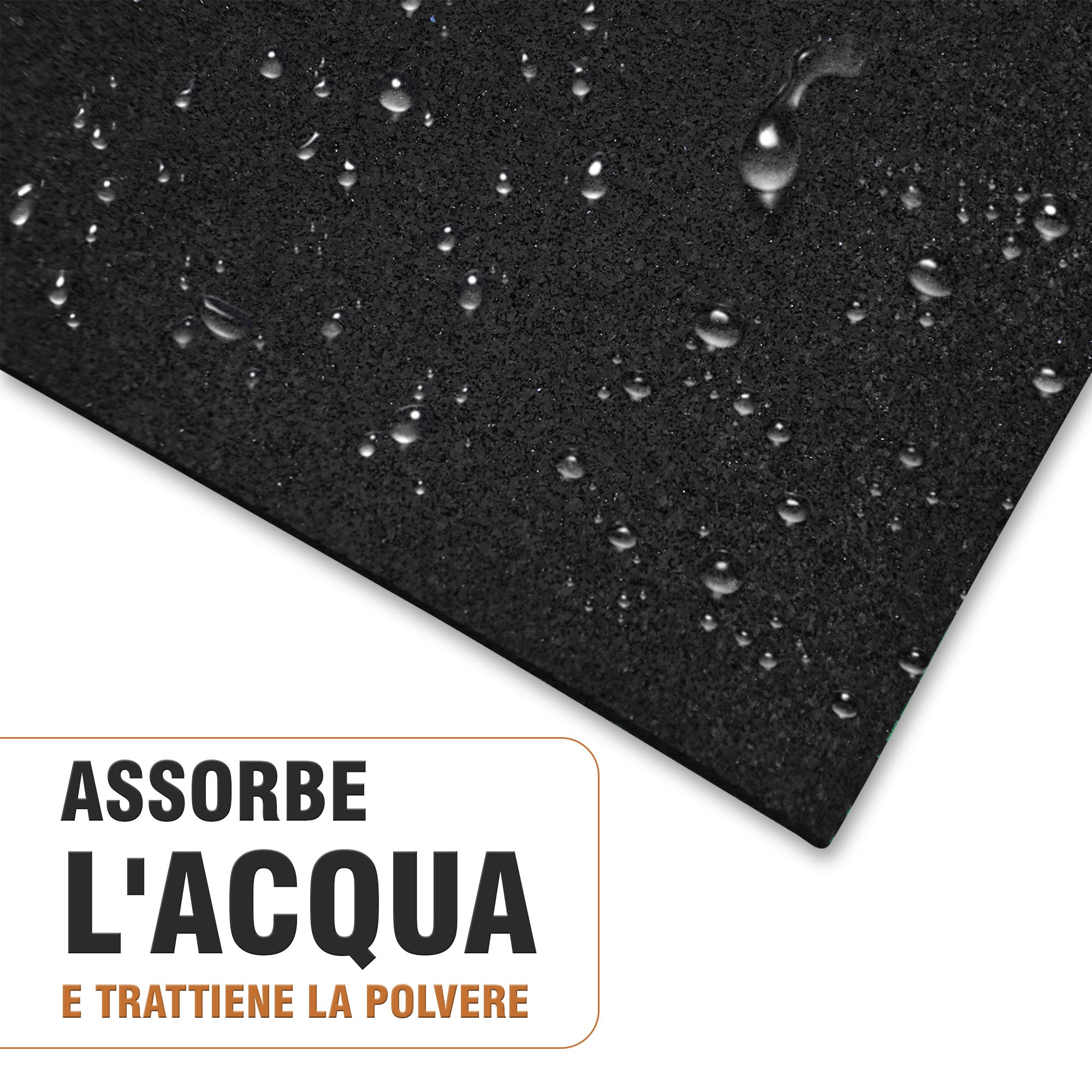 Zerbino personalizzato In Gomma 100% Riciclata - Con testo, B2B perfetto per ristoranti, uffici, negozi, fibra di cocco