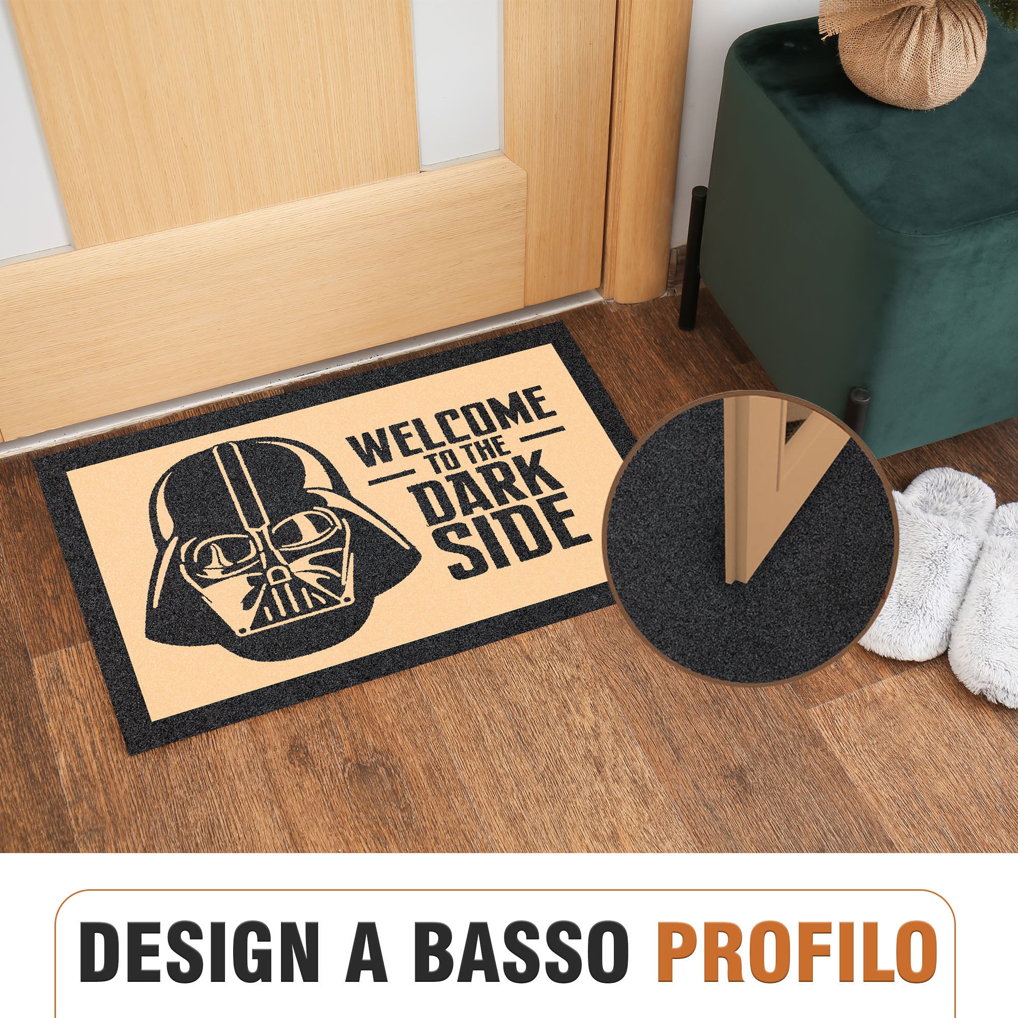Zerbino personalizzato In Gomma 100% Riciclata - Con testo, B2B perfetto per ristoranti, uffici, negozi, fibra di cocco
