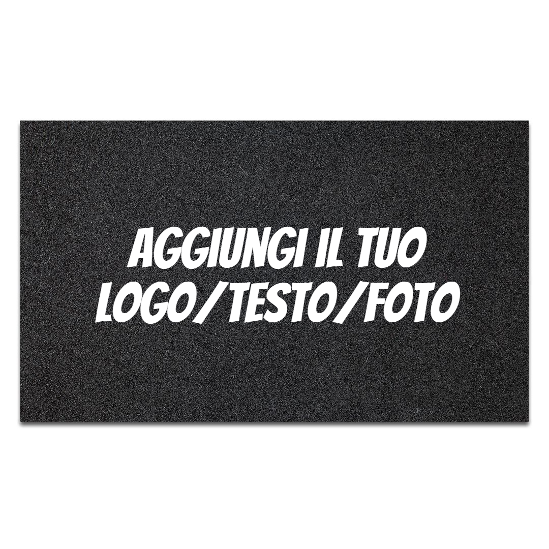 Zerbino personalizzato In Gomma 100% Riciclata - Con testo, B2B perfetto per ristoranti, uffici, negozi, fibra di cocco