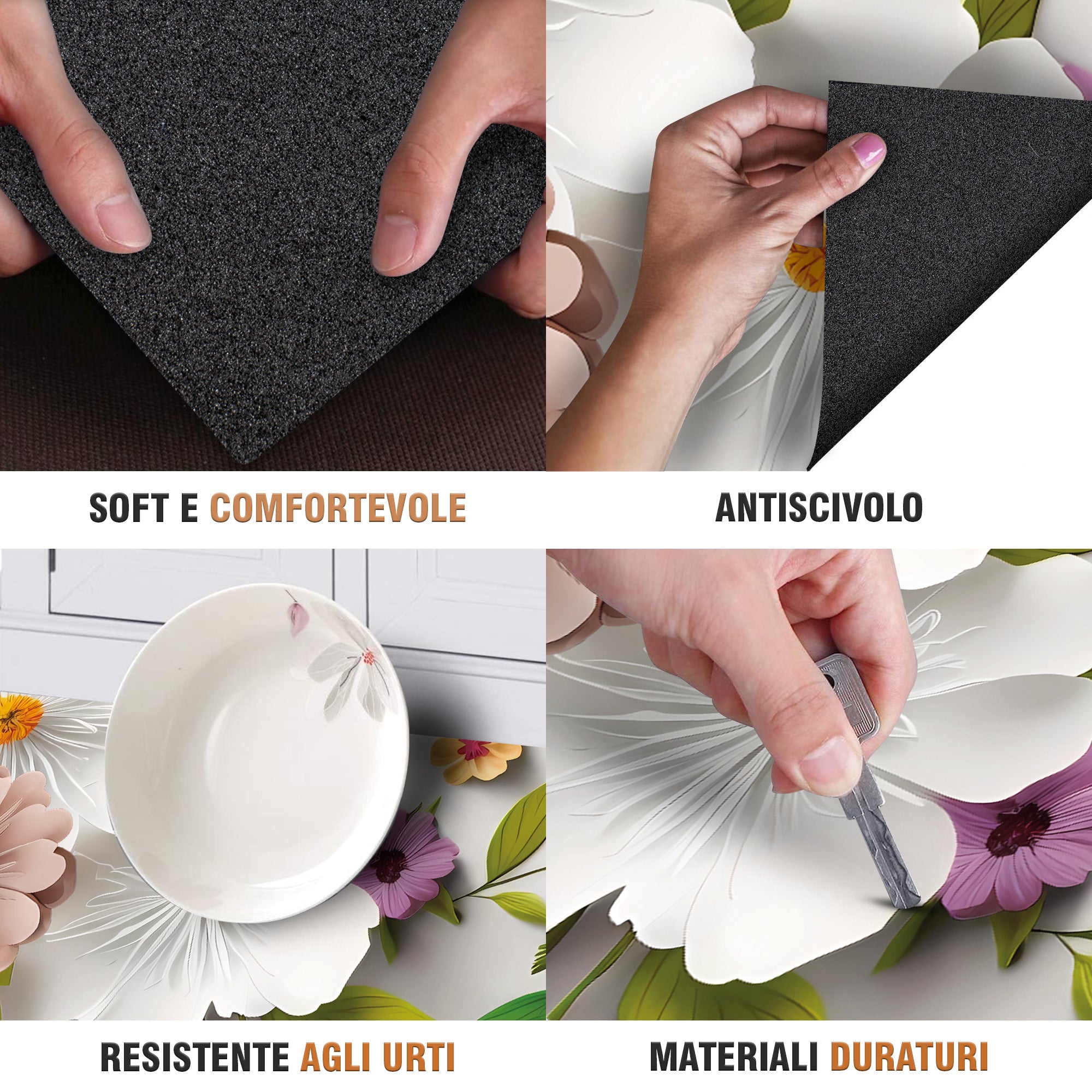 WELCOMAT Passatoia Cucina (Fiori)
