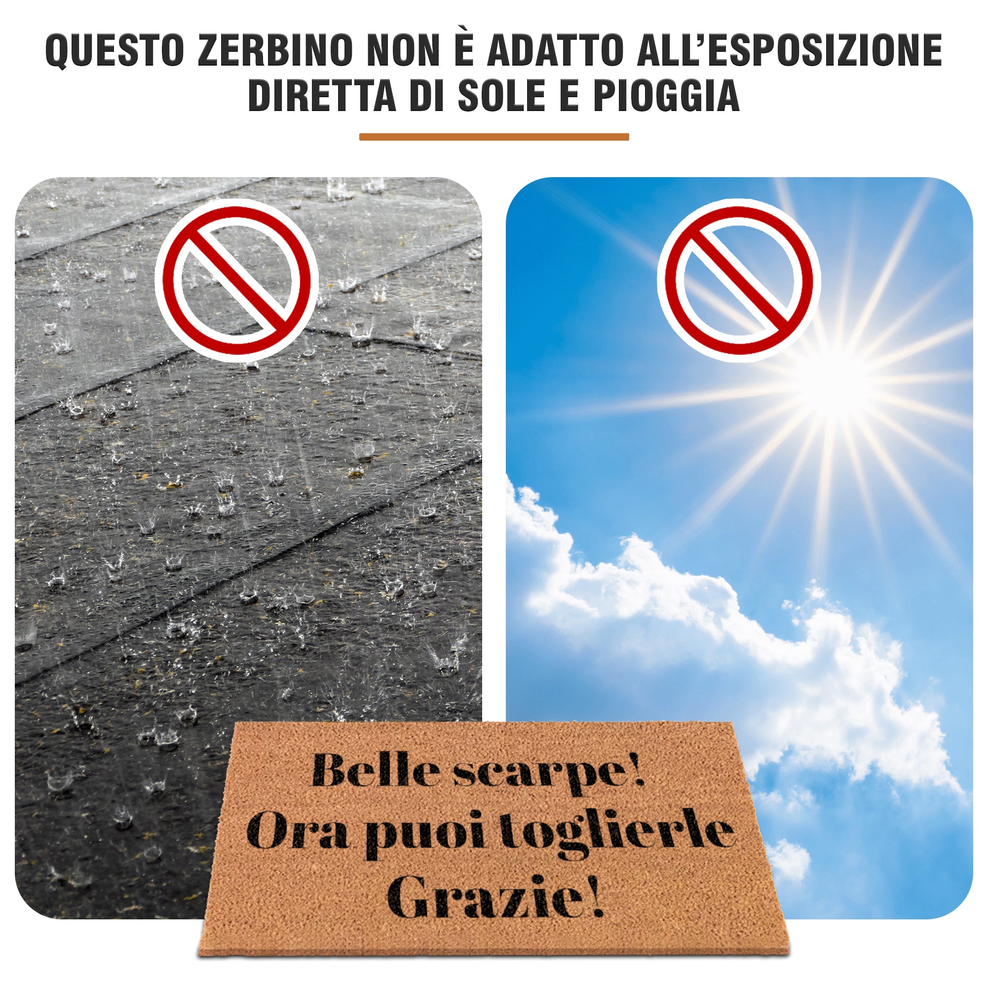 Zerbino Personalizzato - Con Logo, B2B Perfetto per Ristoranti, Uffici, Negozi, Fibra di Cocco