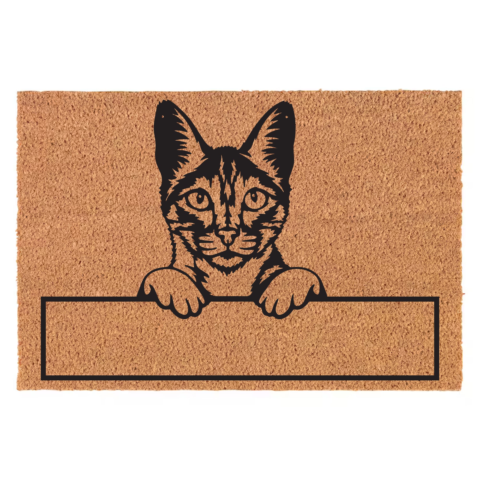 Zerbino Personalizzato Gatto - Tappeto da Esterno, Fibra Di Cocco, 40x60cm
