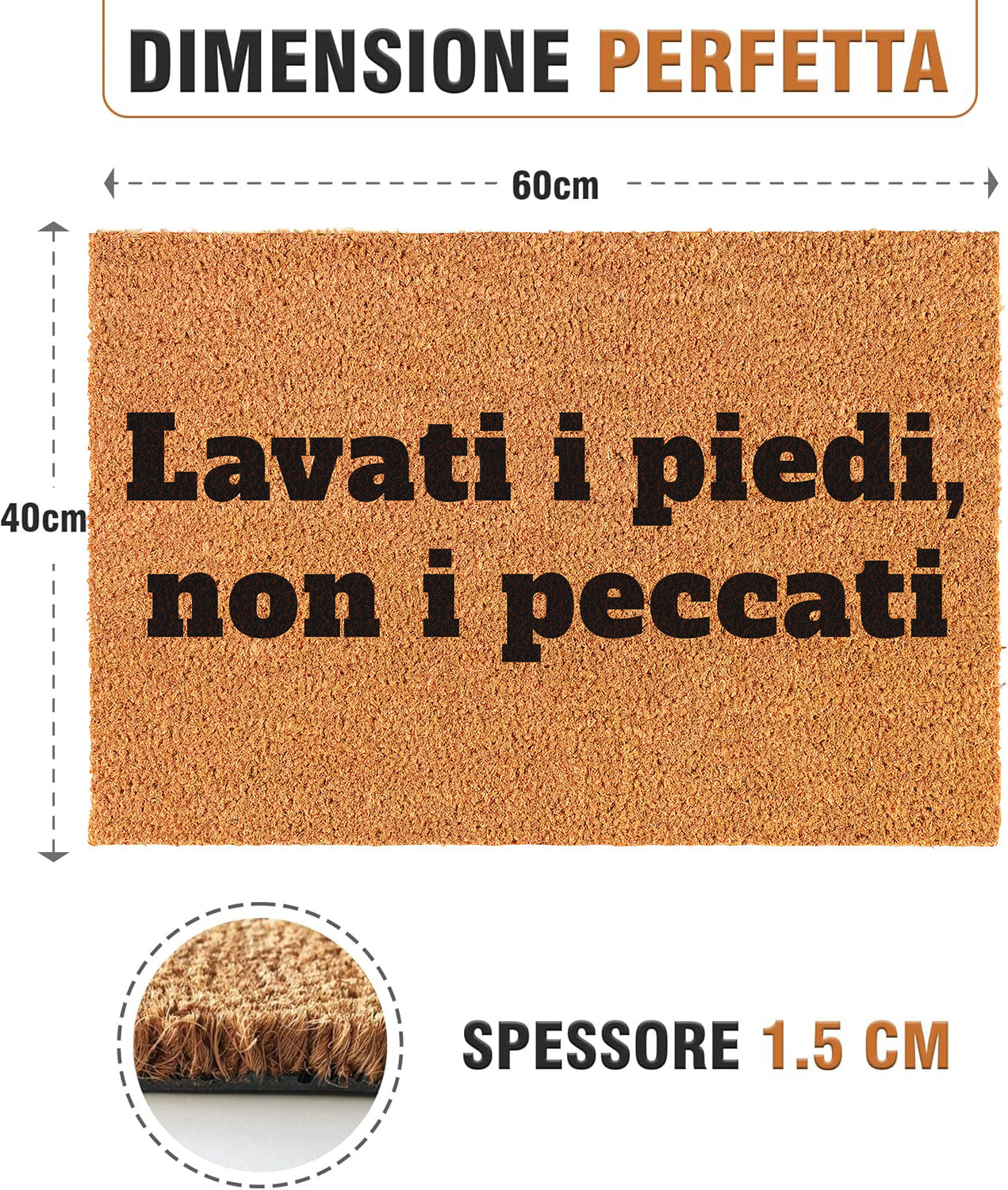 Zerbino Divertente - Lavati i piedi, non i peccati 40x60cm