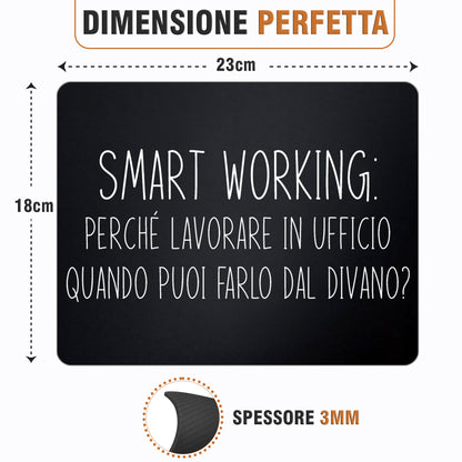 Tappetino Mouse Smart working - 18x23cm
