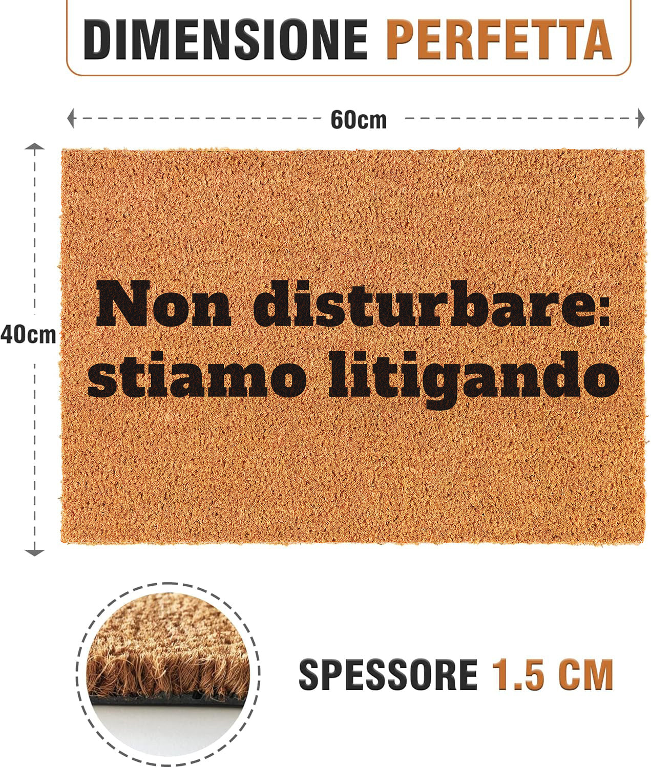 Zerbino Divertente - Non disturbare: stiamo litigando 40x60cm