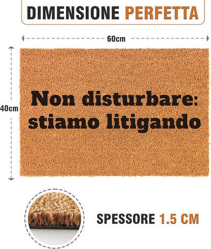 Zerbino Divertente - Non disturbare: stiamo litigando 40x60cm