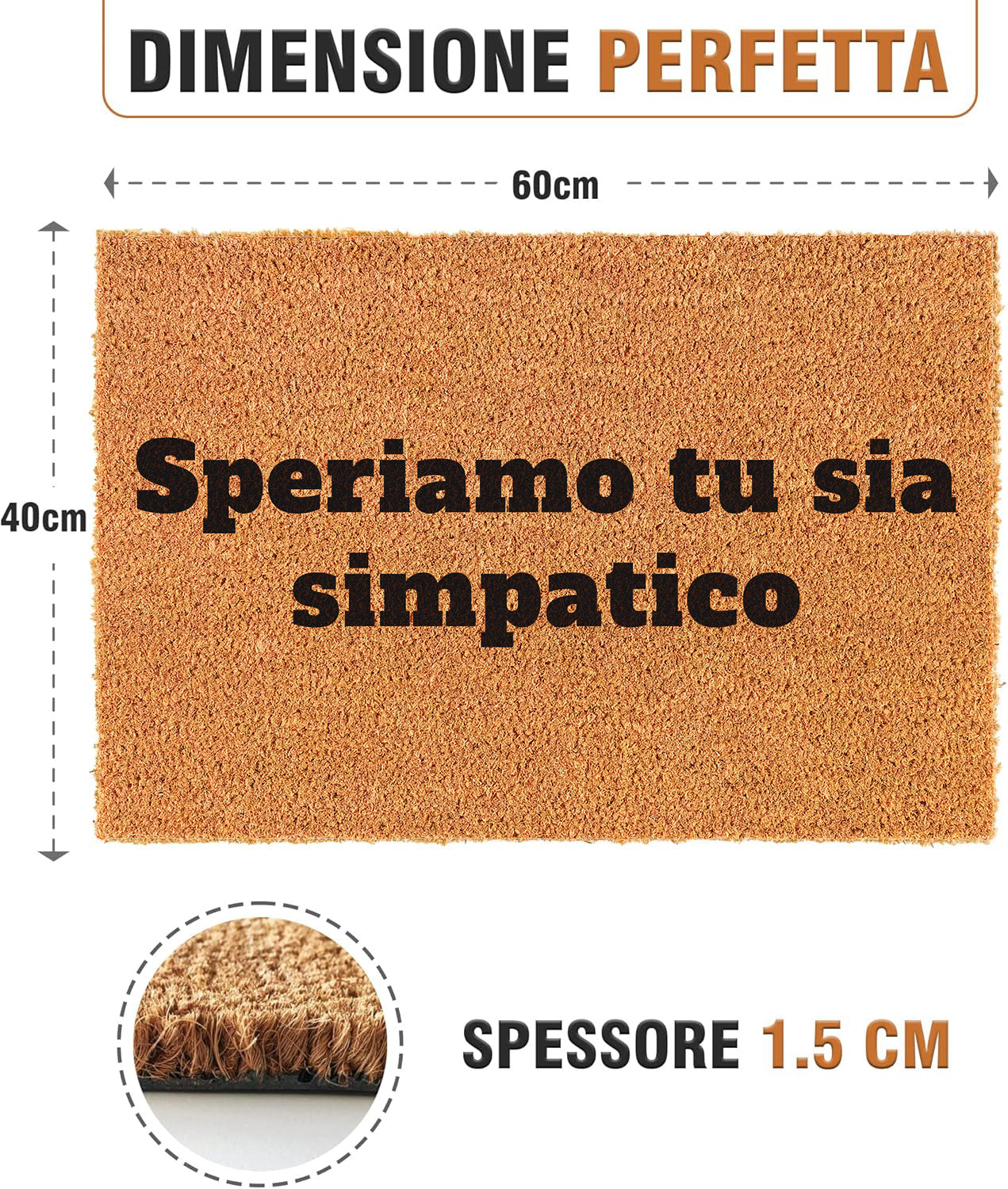 Zerbino Divertente - Speriamo tu sia simpatico 40x60cm