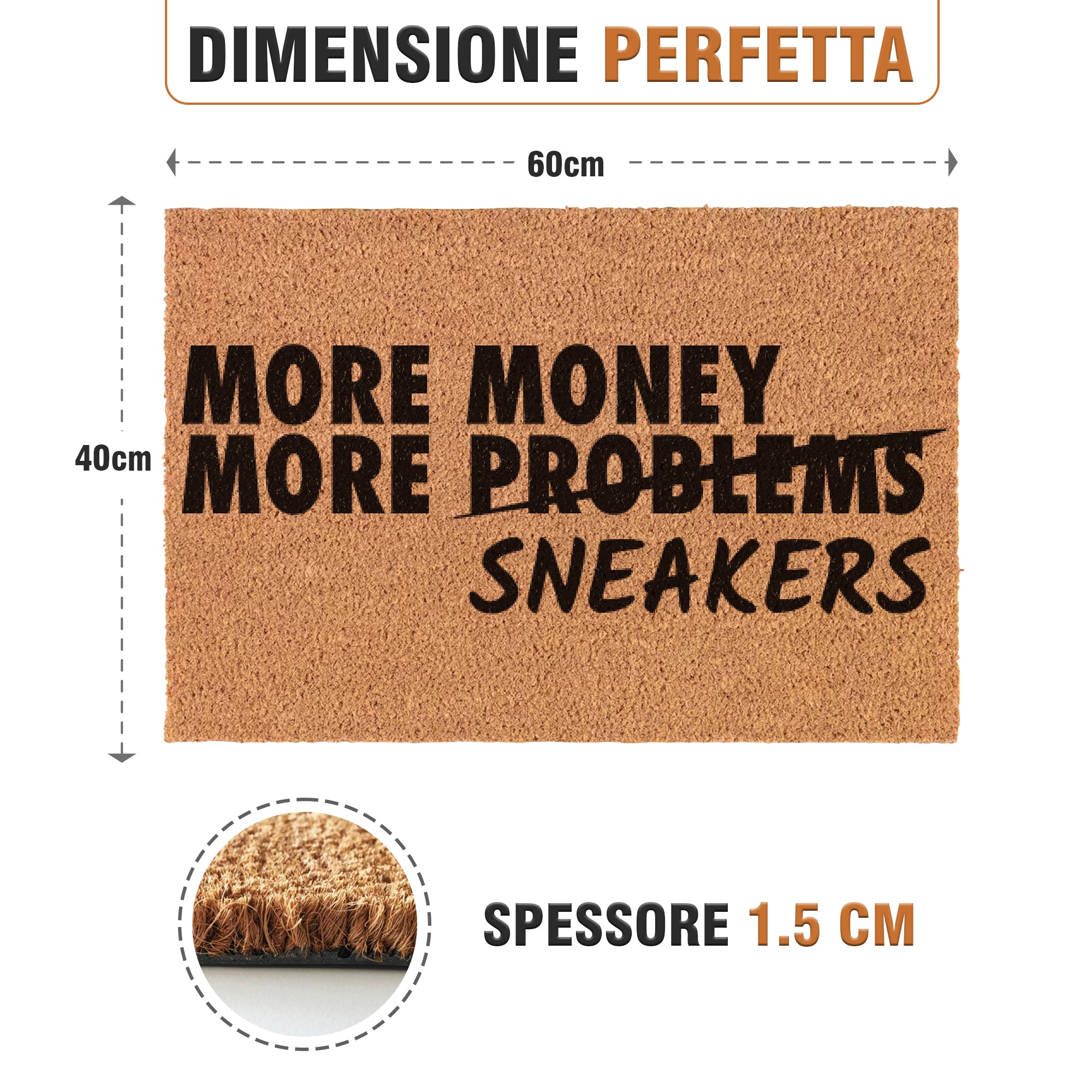 Zerbino Sneakers - MORE MONEY MORE SNEAKERS-40x60cm