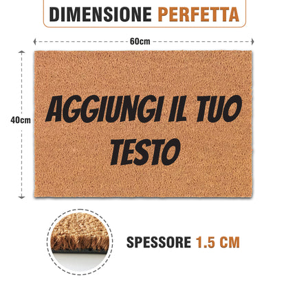 Zerbino personalizzato - Con testo, B2B perfetto per ristoranti, uffici, negozi, fibra di cocco