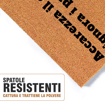 Zerbino Divertente - Accarezza il cane, ignora i padroni 40x60cm