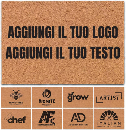 Zerbino Personalizzato - Con Logo, B2B Perfetto per Ristoranti, Uffici, Negozi, Fibra di Cocco