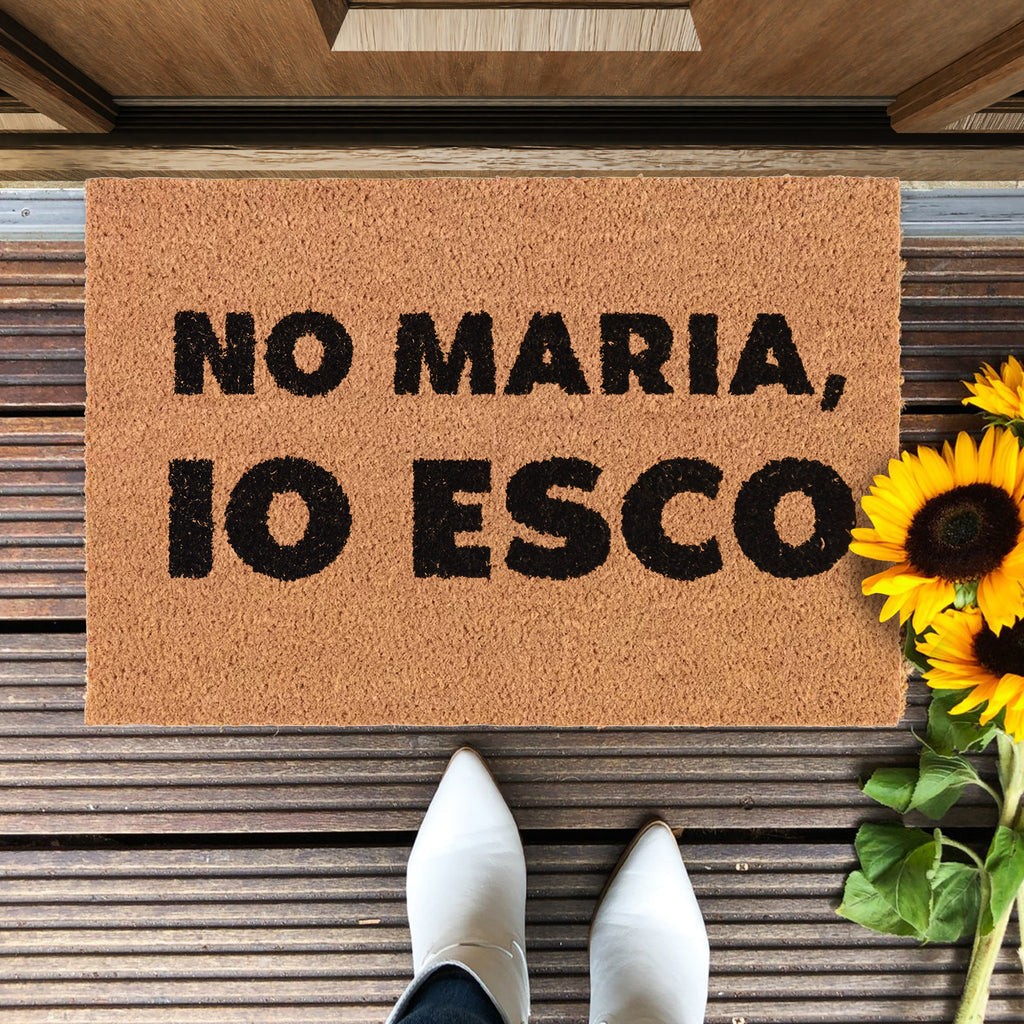 Nicoman Zerbino Divertente 'Spaghetti' - Tappetino Regalo Con Frase OH+NO+AGAIN, 75x45 Cm, Stampato UV, Per Interni/Esterni